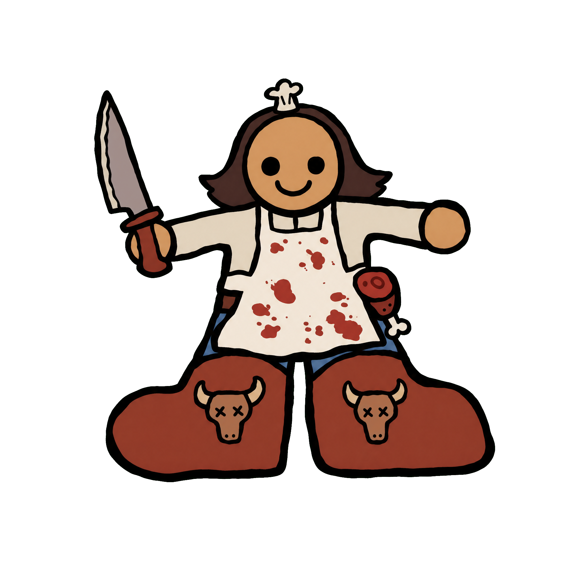 chef butcher with little chef hat
