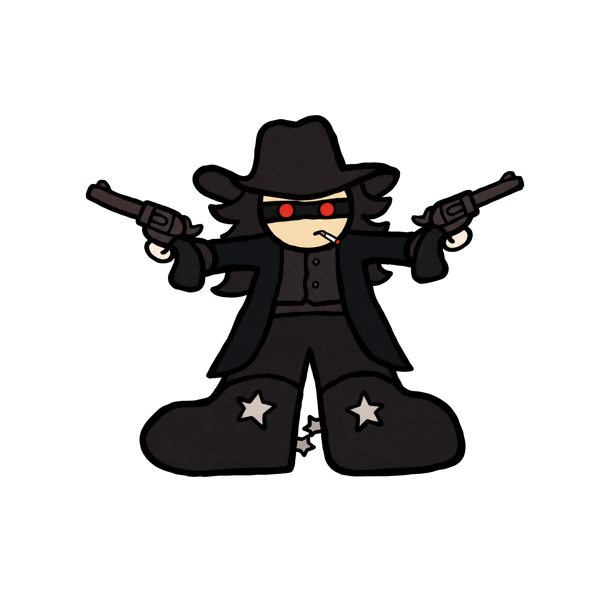 man in black