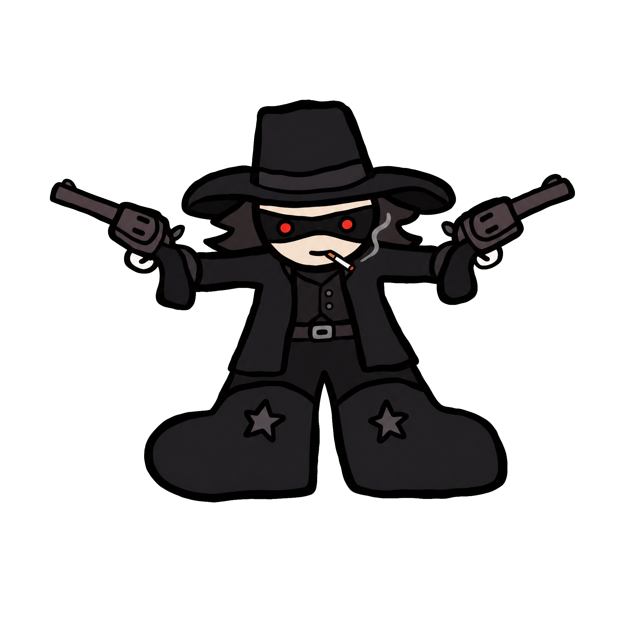 man in black