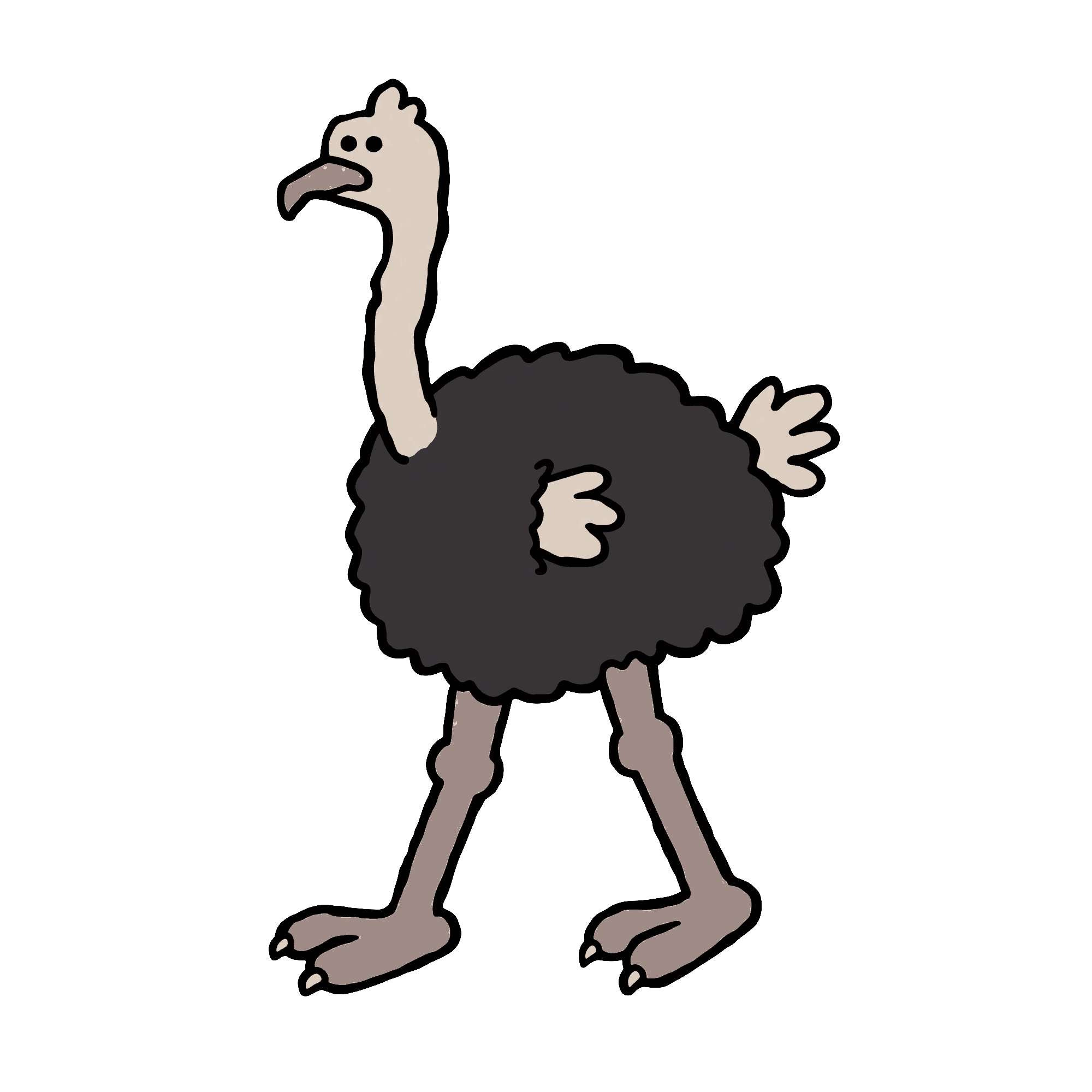 Wacky Animal 15 Strutting Ostrich