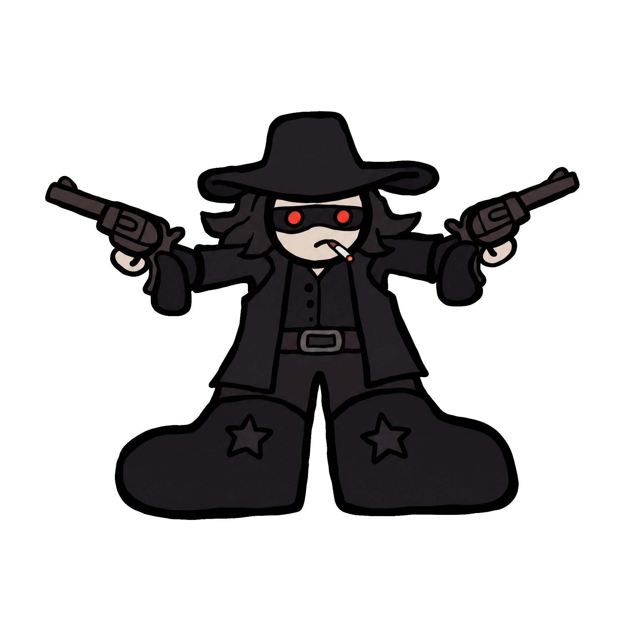man in black