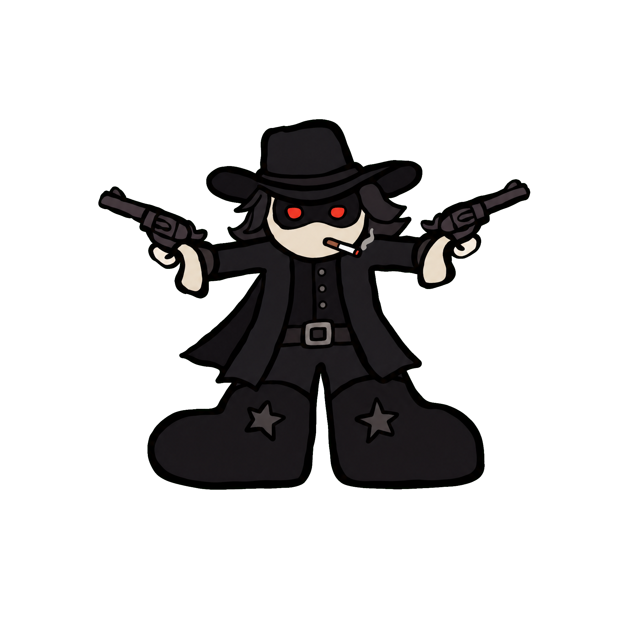 man in black