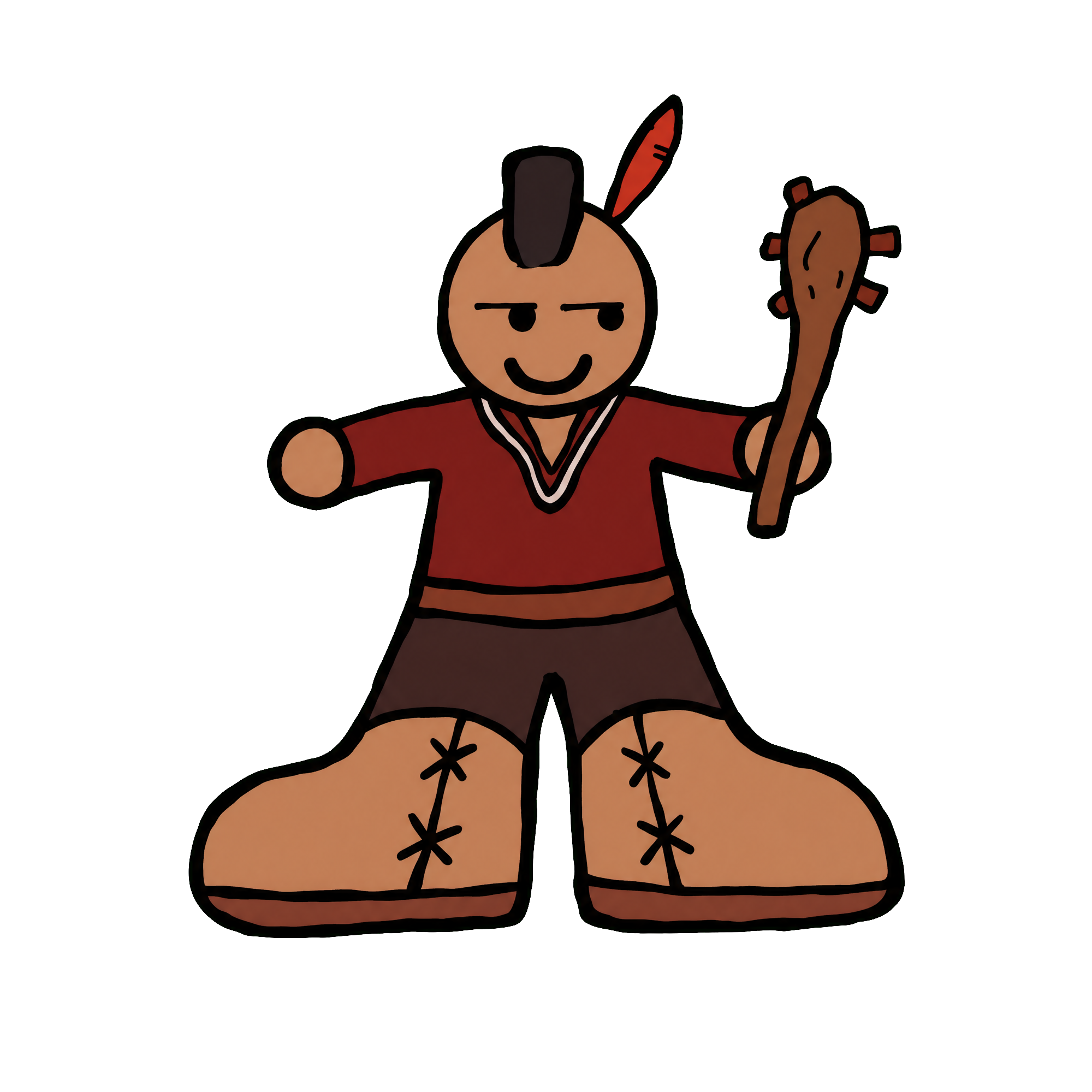Native Warriors Corrected Pilot Mohawk War Club Scout