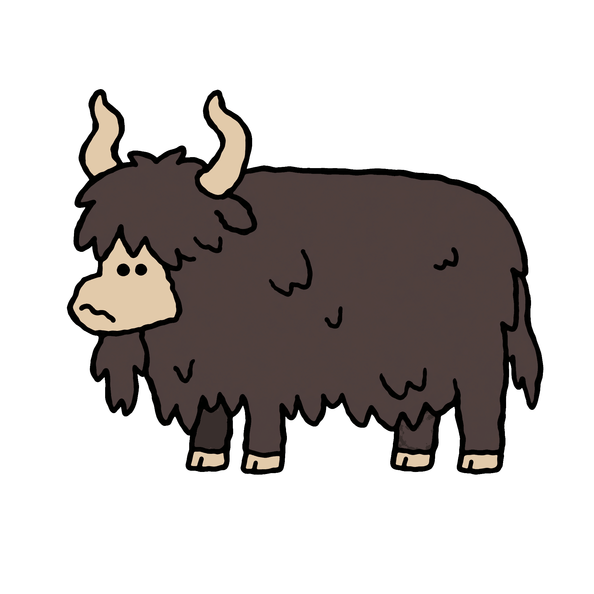 Wacky Animal 12 Shaggy Yak