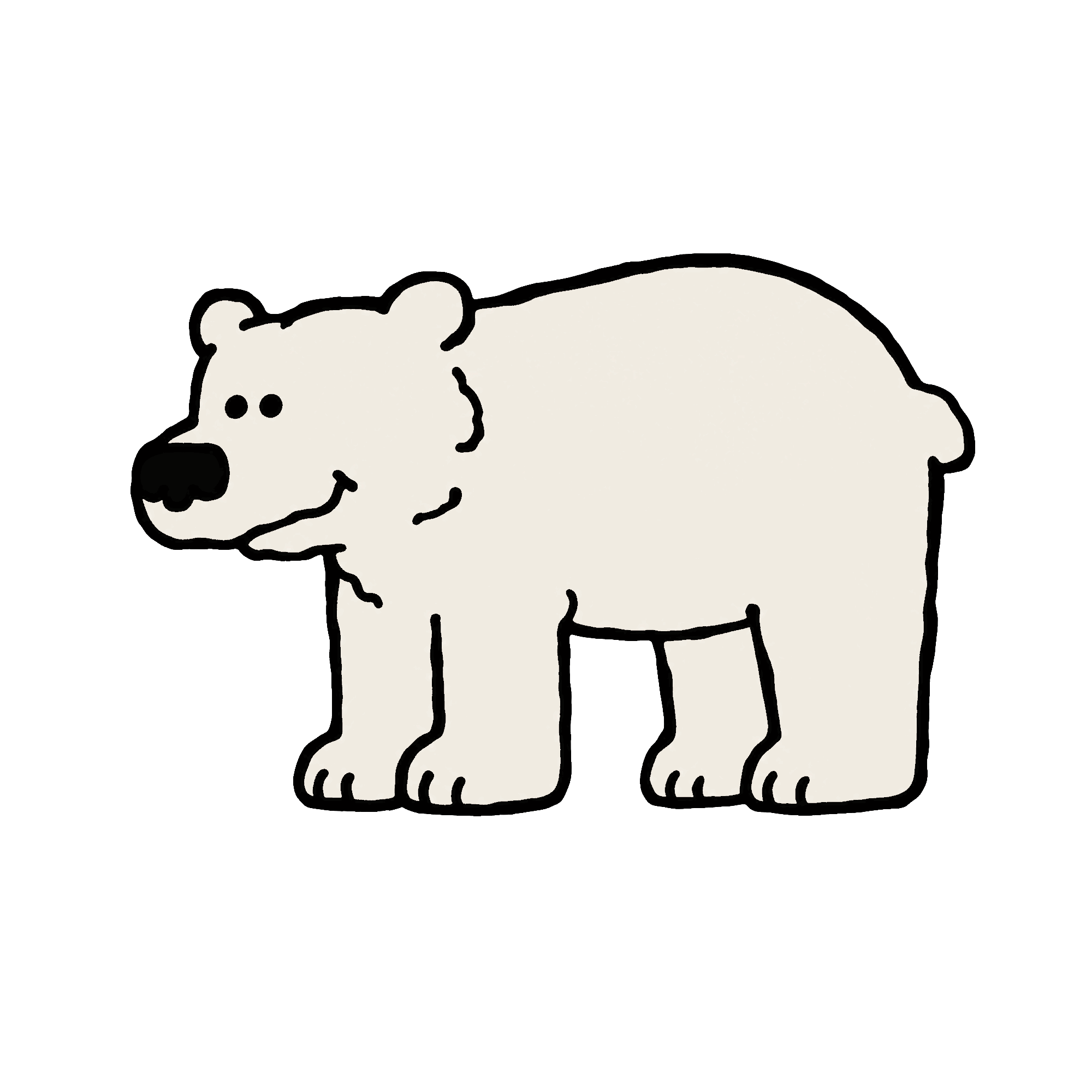 Wacky Animal 17 Arctic White Bear